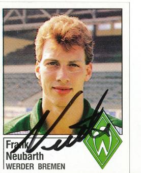 Frank Neubarth  SV Werder Bremen  1987  Panini Bundesliga Sticker original signiert 