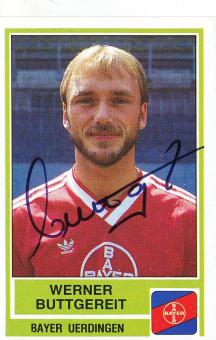 Werner Buttgereit  Bayer 05 Uerdingen  1985  Panini Bundesliga Sticker original signiert 