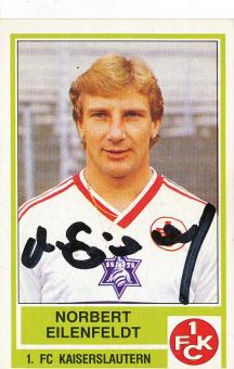 Norbert Eilenfeldt  FC Kaiserslautern  1985  Panini Bundesliga Sticker original signiert 