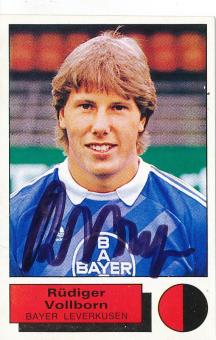 Rüdiger Vollborn  Bayer 04 Leverkusen  1986  Panini Bundesliga Sticker original signiert 