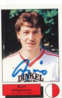 Karl Allgöwer  VFB Stuttgart  1986  Panini Bundesliga Sticker original signiert 
