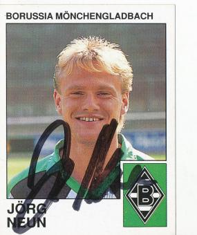 Jörg Neun  Borussia Mönchengladbach  1990  Panini Bundesliga Sticker original signiert 