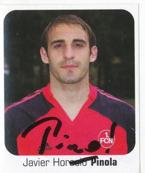 Javier Pinola  FC Nürnberg   2006/2007  Panini Bundesliga Sticker original signiert 