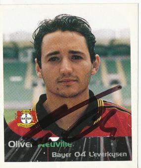 Oliver Neuville  Bayer 04 Leverkusen   2000  Panini Bundesliga Sticker original signiert 
