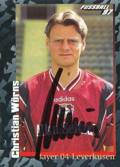 Christian Wörns  Bayer 04 Leverkusen  1997  Panini Bundesliga Sticker original signiert 