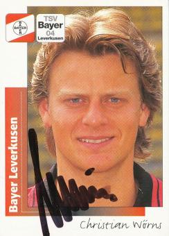 Christian Wörns  Bayer 04 Leverkusen  1996  Panini Bundesliga Sticker original signiert 