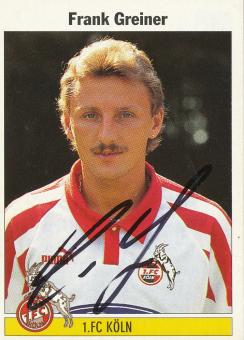 Frank Greiner  FC Köln  1995  Panini Bundesliga Sticker original signiert 