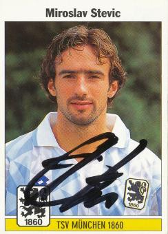 Miroslav Stevic  1860 München  1995  Panini Bundesliga Sticker original signiert 