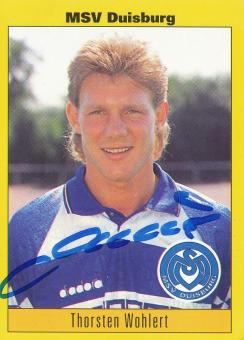 Thorsten Wohlert  MSV Duisburg  1994  Panini Bundesliga Sticker original signiert 