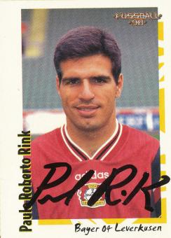 Paulo Roberto Rink  Bayer 04 Leverkusen  1998  Panini Bundesliga Sticker original signiert 