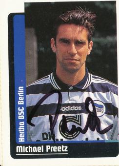 Michael Preetz  Hertha BSC Berlin  1999  Panini Bundesliga Sticker original signiert 