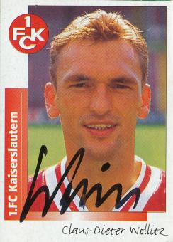 Claus Dieter Wollitz  FC Kaiserslautern  1996  Panini Bundesliga Sticker original signiert 