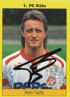 Henri Fuchs  FC Köln  1994  Panini Bundesliga Sticker original signiert 