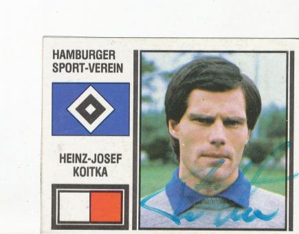 Heinz Josef Koitka  Hamburger SV  Panini Bundesliga Sticker original signiert 