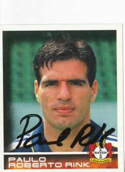 Pauo Roberto Rink  Bayer 04 Leverkusen 2001  Panini Bundesliga Sticker original signiert 