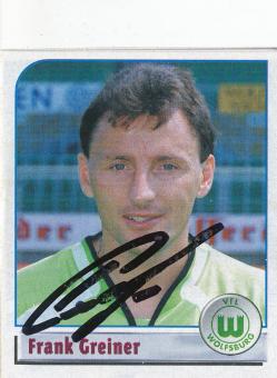 Frank Greiner  VFL Wolfsburg  Panini Bundesliga Sticker original signiert 