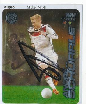 Andre Schürrle  DFB WM 2014 Duplo Sticker original signiert 