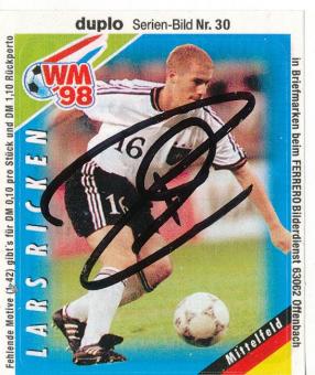 Lars Ricken  DFB WM 1998 Duplo Sticker original signiert 