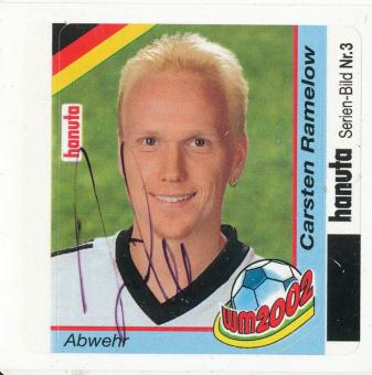 Carsten Ramelow  DFB WM 2002 Hanuta  Sticker original signiert 
