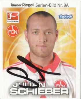 Julian Schieber  FC Nürnberg  Duplo Sticker original signiert 