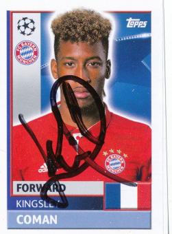 Kingsley Coman  FC Bayern München    Champions League Topps Sticker orig. signiert 