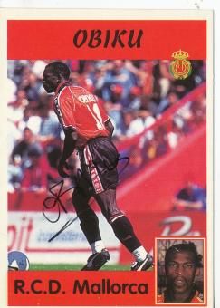 Obiku  RCD Mallorca  1997/1998  Panini Card original signiert 