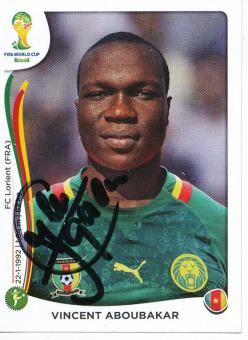 Vincent Aboubakar  Kamerun  Panini  WM 2014  Sticker original signiert 