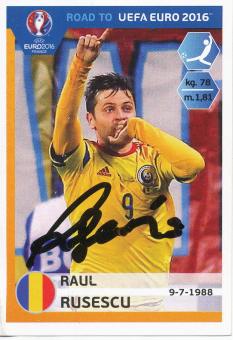 Raul Rusescu  Rumänien  Panini  Road to EM 2016  Sticker original signiert 