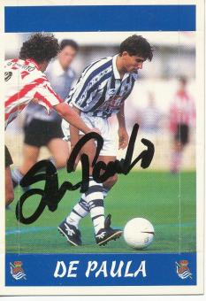 Oscar De Paula  Real Sociedad   Panini Card original signiert 