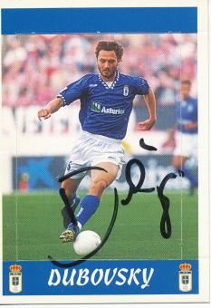 Peter Dubovsky  † 2000  Real Oviedo  Panini Card original signiert 