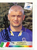 Fabrizio Ravanelli  Italien  Panini  WM 1998  Sticker original signiert 