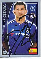 Diego Costa  FC Chelsea London  Champions League Topps Sticker orig. signiert 