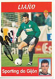 Francisco Liano  Sporting de Gijon  1997/1998  Panini Card original signiert 