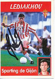 Igor Lediakhov  Sporting de Gijon  1997/1998  Panini Card original signiert 