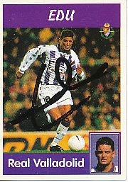 Edu  Real Valladolid  1997/1998  Panini Card original signiert 