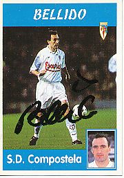 Javier Bellido  S.D.Compostela  1997/1998  Panini Card original signiert 