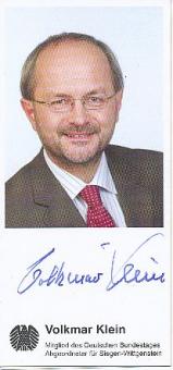 Volkmar Klein  CDU  Politik  Autogramm Infoheft original signiert 