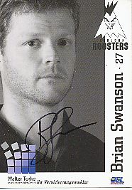 Brian Swanson  Iserlohn Roosters  2009/2010  Eishockey Card original signiert 