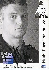Mads Christensen  Iserlohn Roosters  2009/2010  Eishockey Card original signiert 