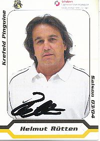 Helmut Rütten  Krefeld Pinguine  2003/2004  Eishockey Card original signiert 