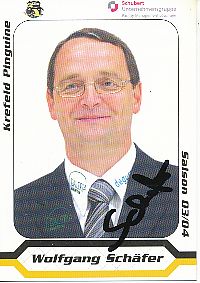 Wolfgang Schäfer  Krefeld Pinguine  2003/2004  Eishockey Card original signiert 