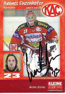 Hannes Enzenhofer  EC Kac  Eishockey Card original signiert 