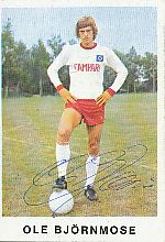 Ole Björnmose † 2006  Hamburger SV  1975/1976  Bergmann Sammelbild original signiert 