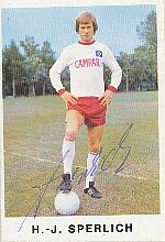 Hans Jürgen Sperlich  Hamburger SV  1975/1976  Bergmann Sammelbild original signiert 
