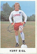 Kurt Eigl  Hamburger SV  1975/1976  Bergmann Sammelbild original signiert 