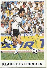 Klaus Beverungen  Eintracht Frankfurt  1975/1976  Bergmann Sammelbild original signiert 