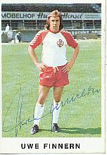 Uwe Finnern  Rot Weiß Essen  1975/1976  Bergmann Sammelbild original signiert 