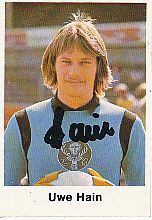 Uwe Hain  Eintracht Braunschweig 1977/1978  Bergmann Sammelbild original signiert 
