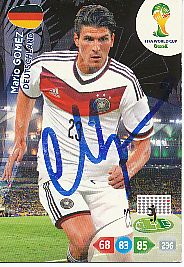 Mario Gomez   DFB  Panini Card WM 2014 Adrenalyn original signiert 
