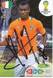 Salomon Kalou  Elfenbeinküste  Panini Card WM 2014 Adrenalyn original signiert 